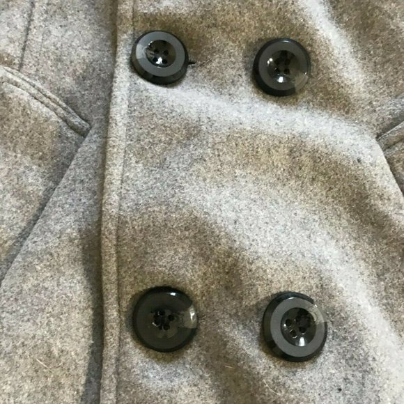 Aowo7s - Gray Wool Pea coat w/ buttons - Women - Medium - Picture 4 of 5